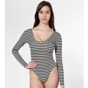 American Apparel striped bodysuit